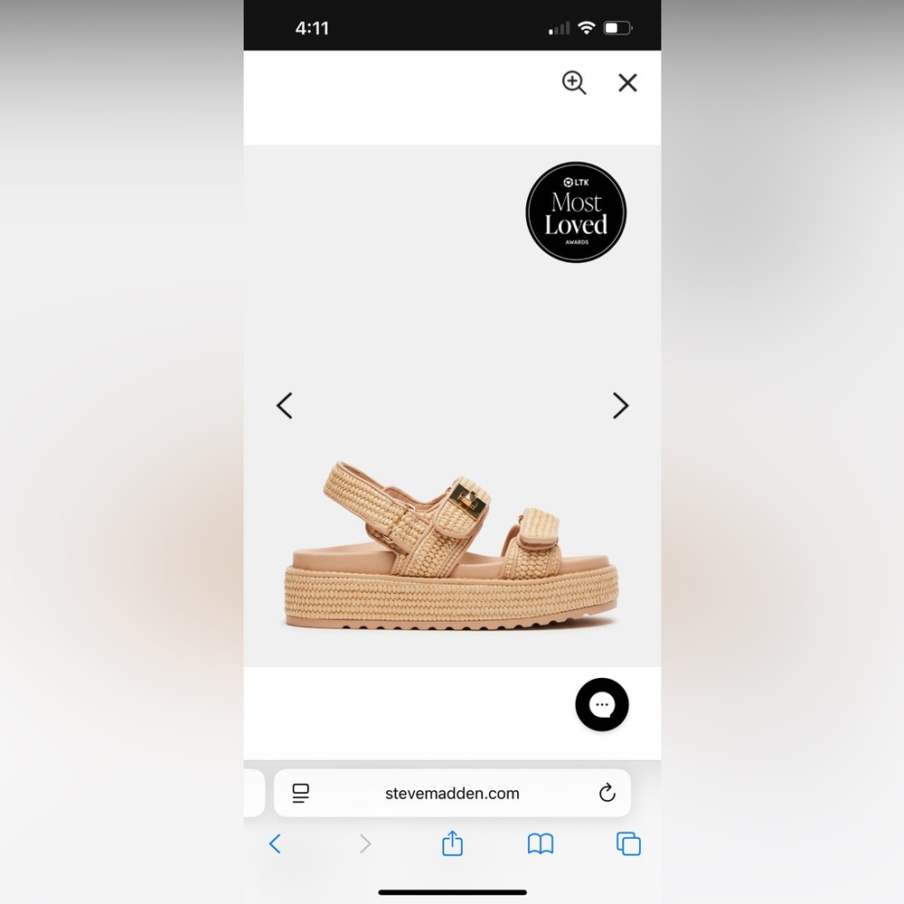 Steve Madden bigmona natural raffia sandals